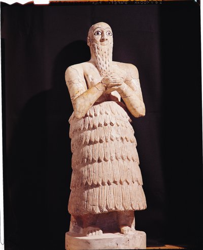 Statue von Itur-Shamagen, König von Mari, im Gebet, aus Mari, Mittlerer Euphrat, 2800-2300 v. Chr. von Mesopotamian